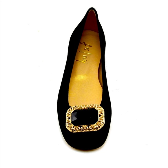 French Soles Shoes - French Sole Drum 24 Flat Shoes, Size 10.5 Black Suede, Brand New in Original Box